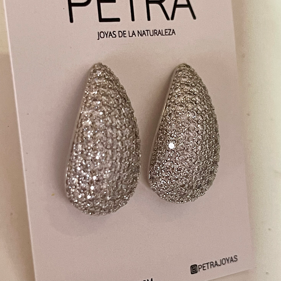 Miniatura: Arete Gota Pave 25mm