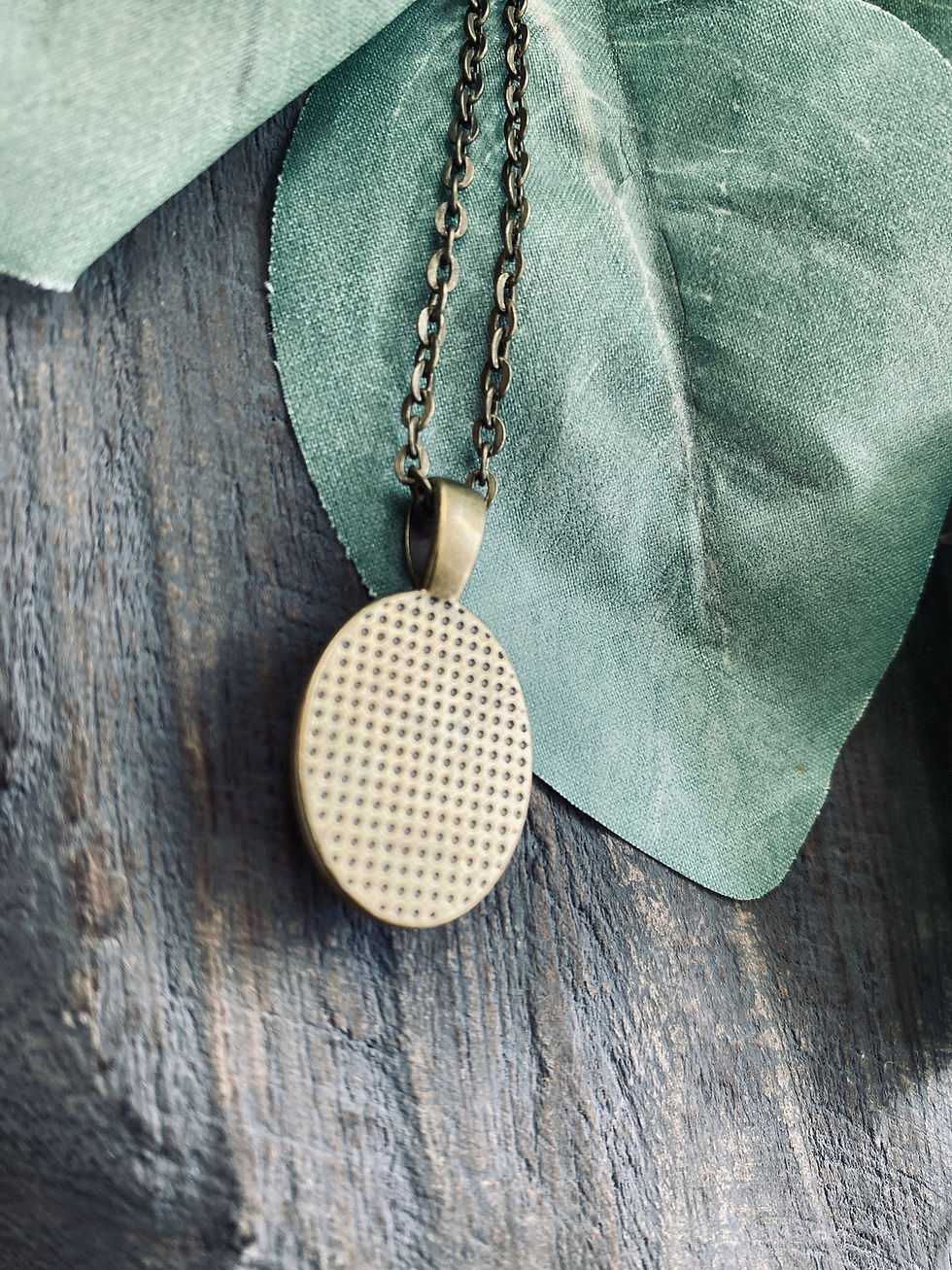 Thumbnail: Antique Bronze Oval - Red