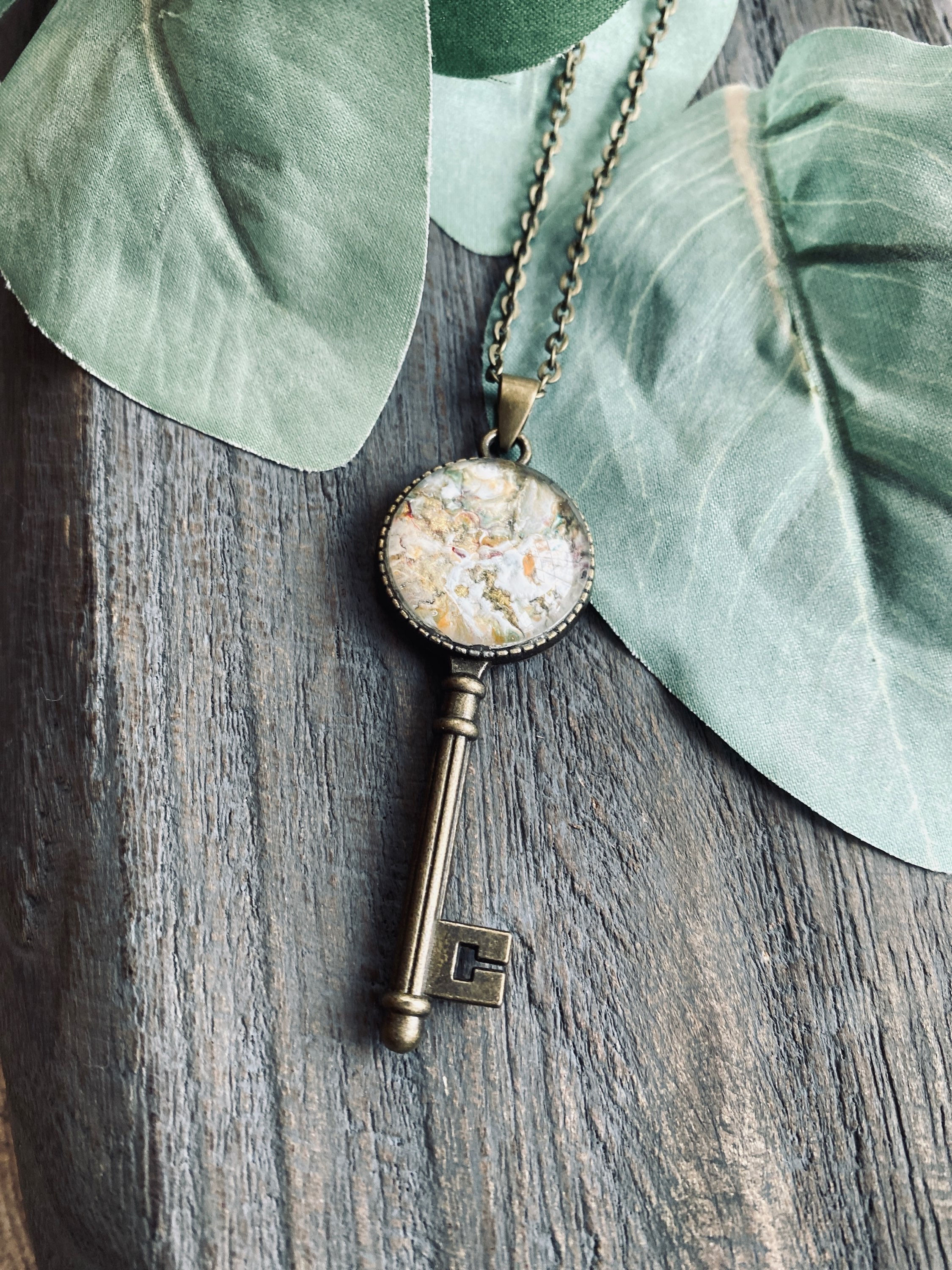 Antique Bronze Key - Gold