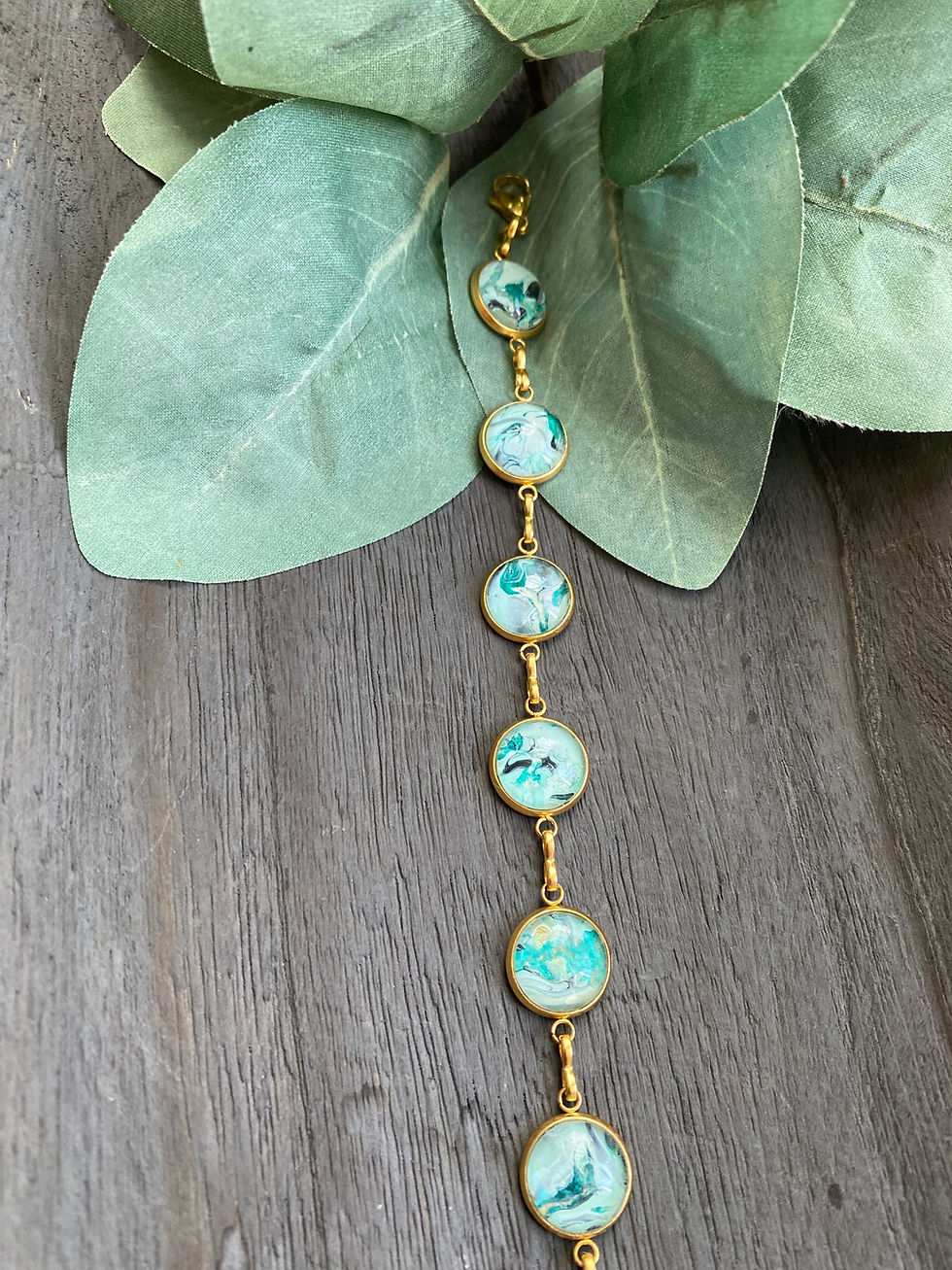 Thumbnail: 6 Circle Bracelet - Blues