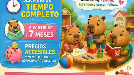  ¡UN ESPACIO PARA QUE TUS PEQUEÑOS APRENDAN, JUEGUEN Y CREZCAN FELICES!