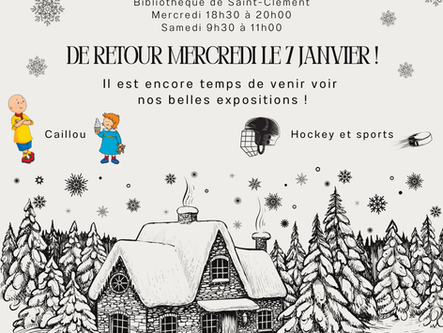 𝗙𝗲𝗿𝗺𝗲𝘁𝘂𝗿𝗲 𝗱𝗲 𝗹𝗮 𝗯𝗶𝗯𝗹𝗶𝗼𝘁𝗵è𝗾𝘂𝗲 – 𝗧𝗲𝗺𝗽𝘀 𝗱𝗲𝘀 𝗙ê𝘁𝗲𝘀