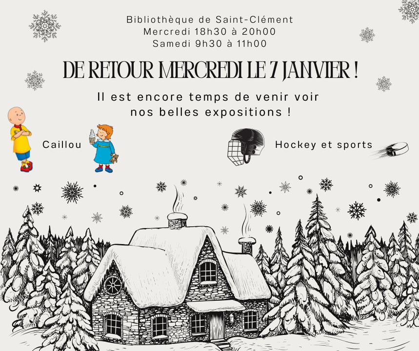 𝗙𝗲𝗿𝗺𝗲𝘁𝘂𝗿𝗲 𝗱𝗲 𝗹𝗮 𝗯𝗶𝗯𝗹𝗶𝗼𝘁𝗵è𝗾𝘂𝗲 – 𝗧𝗲𝗺𝗽𝘀 𝗱𝗲𝘀 𝗙ê𝘁𝗲𝘀