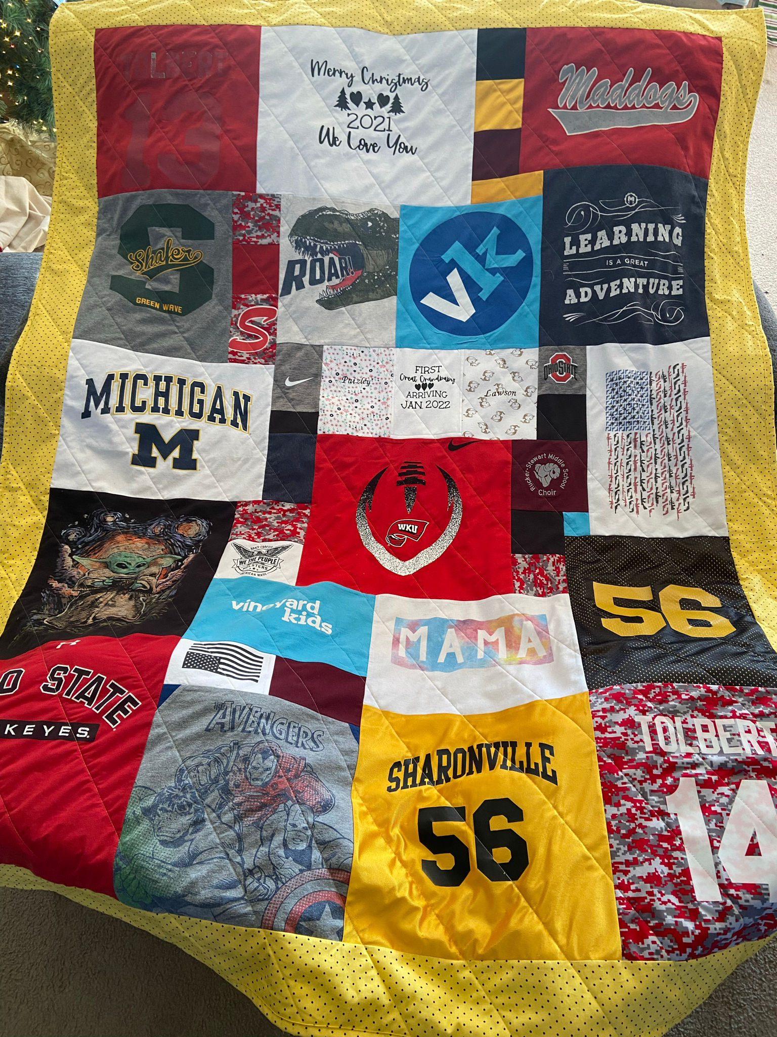 Twin T-Shirt/Memory Quilt 72"x 88"