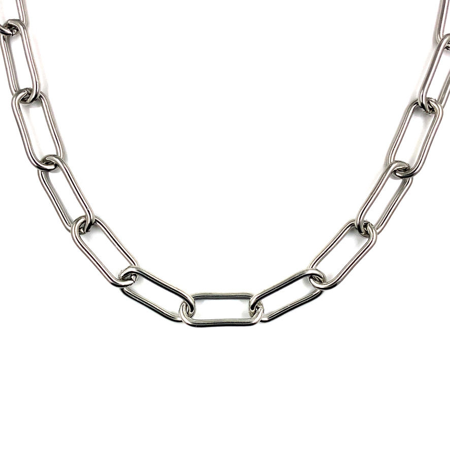 Stainless 7mm Paperclip Necklace with Freedom Clasp™