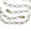 Thumbnail: Sterling Silver 5.4mm Patterned Oval Necklace with Freedom Clasp™