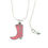 Thumbnail: Pink Cowgirl Boot Necklace with Freedom Clasp™
