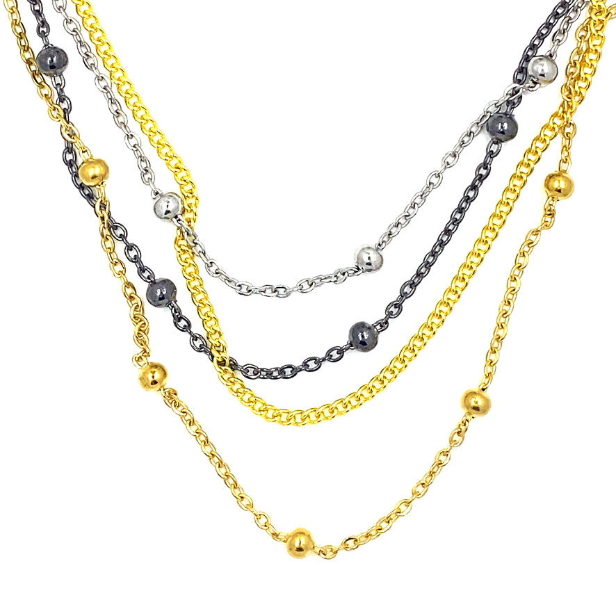 Miniaturbild: Multi-Strand Necklace with Freedom Clasp (Wholesale)