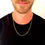 Thumbnail: 18K Gold Plated Stainless Steel 2mm Curb Chain Necklace with Freedom Clasp