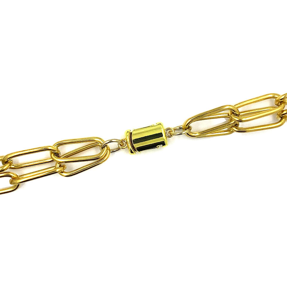 Miniaturbild: Double Gold-Plated Paperclip Necklace with Freedom Clasp™