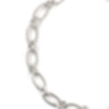 Miniatura: Sterling Silver 5.4mm Patterned Oval Necklace with Freedom Clasp™