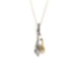 Thumbnail: Sterling Silver CZ-Set Mother & Baby Giraffe Necklace with 3.5mm Freedom Clasp™
