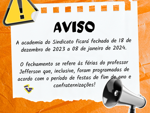 Atenção, alunos da academia do Seeb Sorocaba!