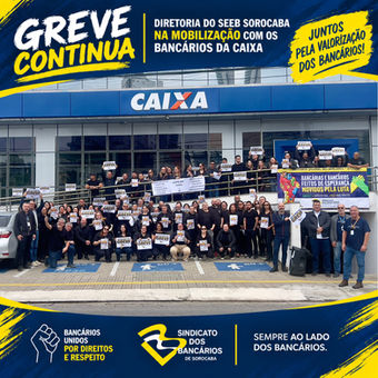 Mobilização reúne bancários da Caixa de diversas cidades da base do SEEB Sorocaba