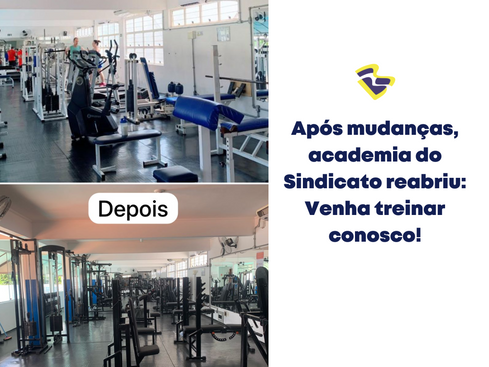 Após mudanças, academia do Sindicato reabriu: Venha treinar conosco!
