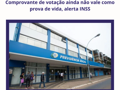 Comprovante de votação ainda não vale como prova de vida, alerta INSS