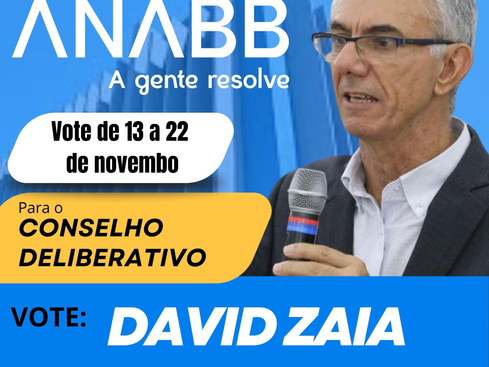 Eleição da ANABB 2024: Sindicato de Sorocaba e Região Apoia David Zaia para o Conselho Deliberativo