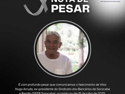 Nota de Pesar – Vitor Hugo Arruda