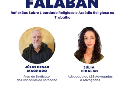 Falaban de hoje (08) falará sobre assédio religioso no trabalho
