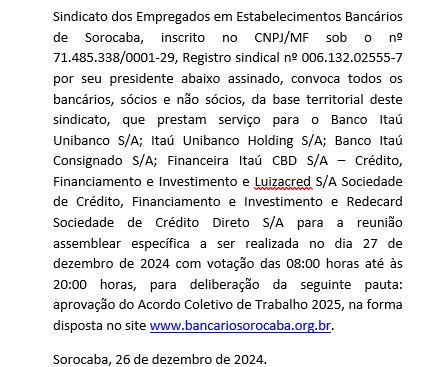 EDITAL ASSEMBLEIA ITAÚ