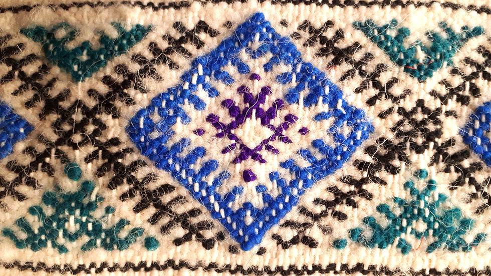 Miniature : Tapis Beni M'Guild vert/bleu/violet