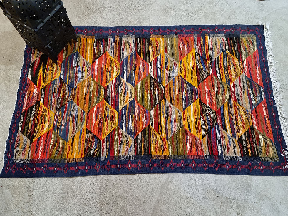 Tapis Aït Ouaghrda PM - Dominante bleu marine