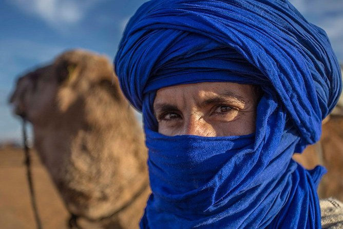 Chèche sahraoui bleu