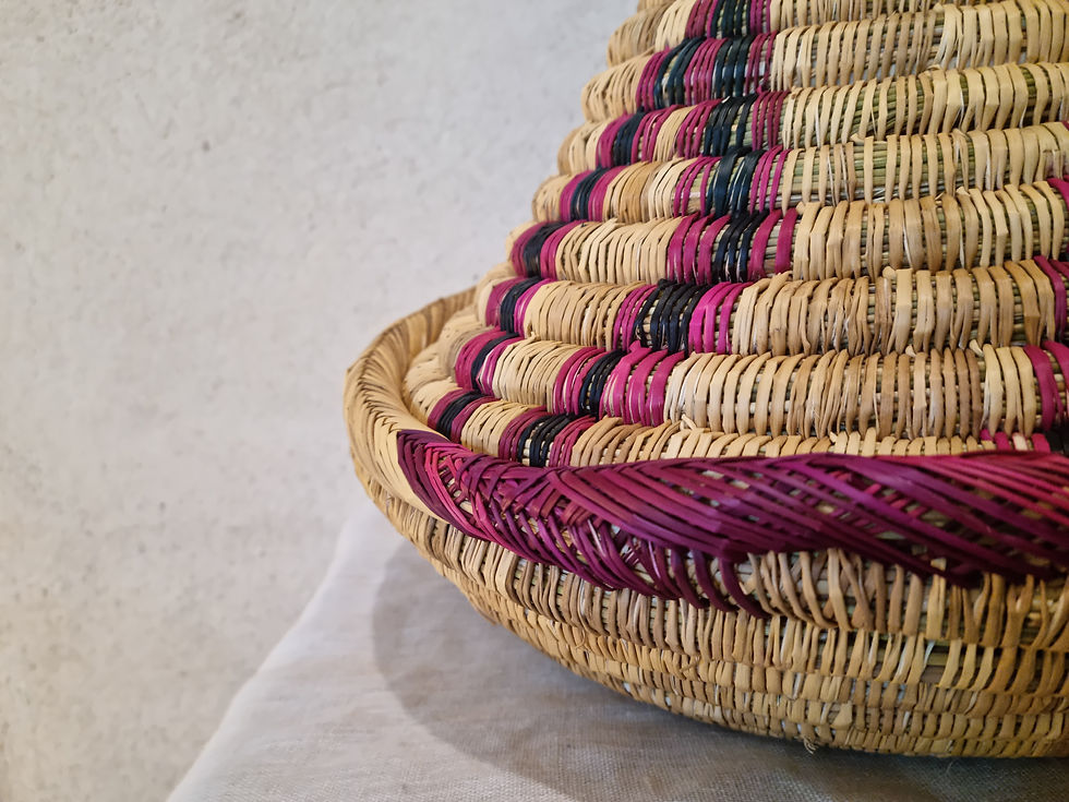 Miniature : Panier à pain traditionnel XL - Motifs de couleurs