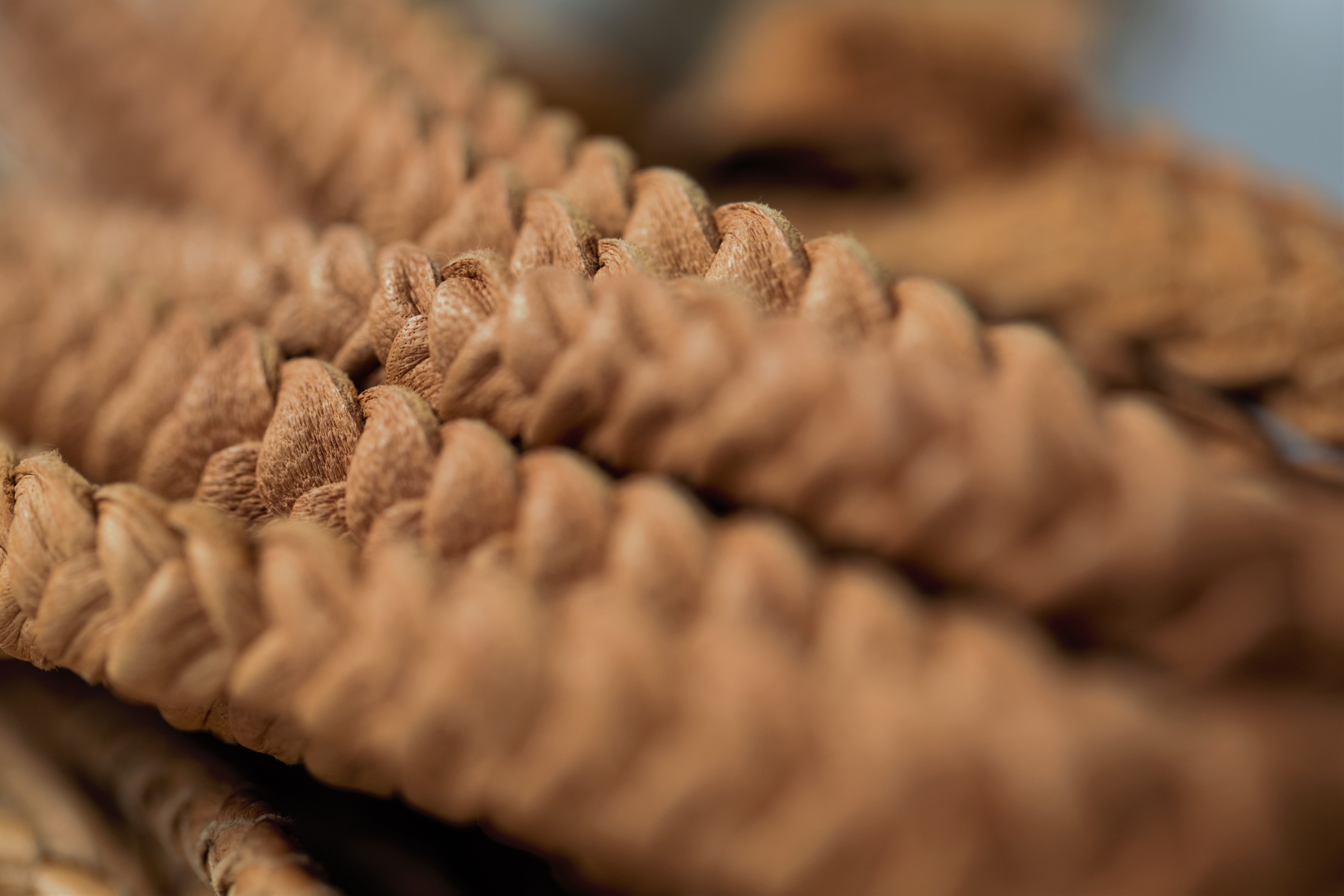 Paire d'embrasses en cuir - tresses plates