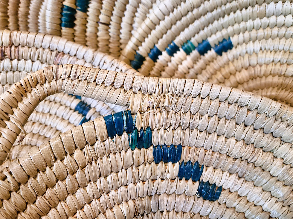 Miniature : Corbeille à poignée motifs vert foncé PM