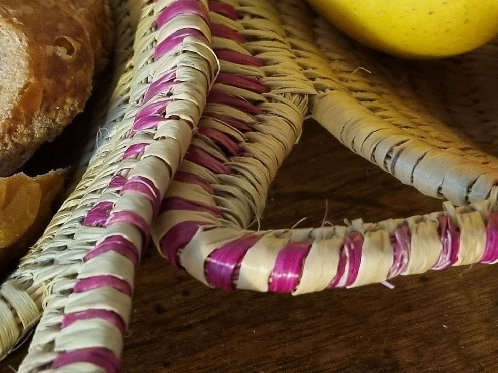 Miniature : Corbeille à poignée PM serpentin fushia Ø 20 cm.