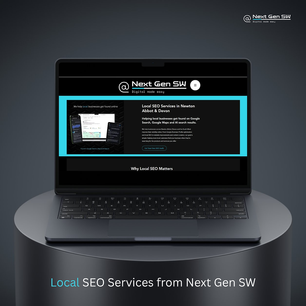 Screenshot of Local SEO service page by Next Gen SW