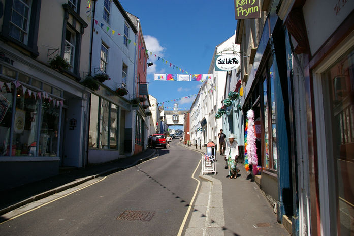 View of Totnes and the River Dart in Devon