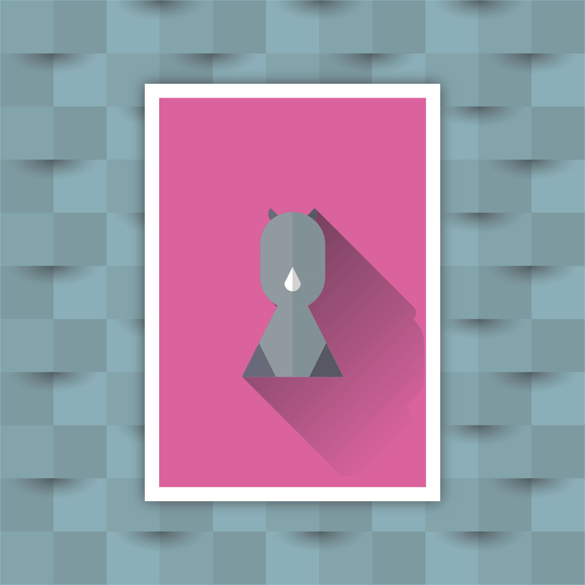 Rhino - Minimal Art Print