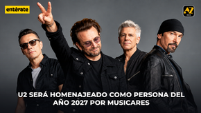 MUSICARES NOMBRA A U2 PERSONA DEL AÑO 2027