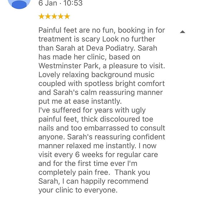 Testimonials Deva Podiatry Chester Reviews