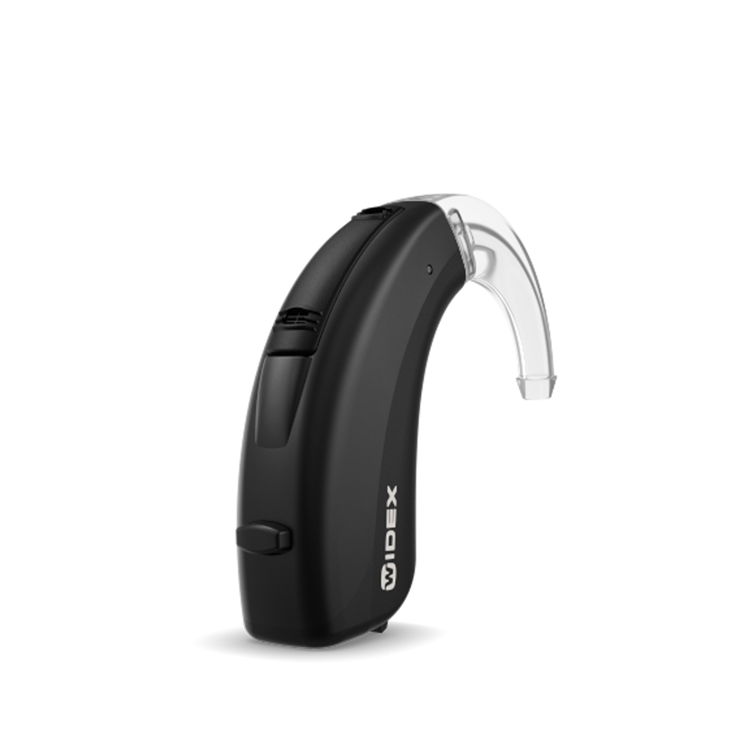 2010 WIDEX MBB2 Standard Techblack Black Hearing aid With shadow BTE312.png