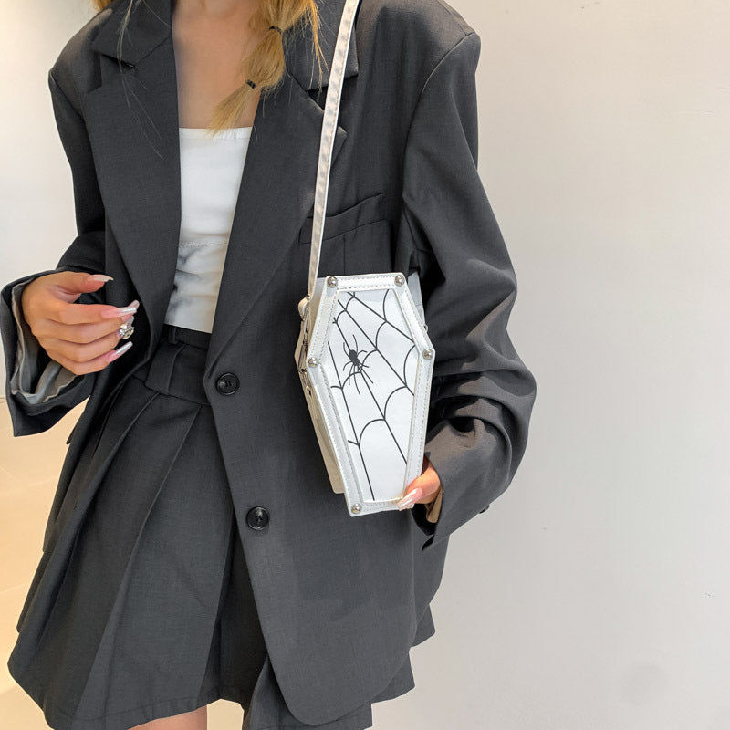 Thumbnail: Gothic Coffin Crossbody Bag – Spooky Halloween Shoulder Bag
