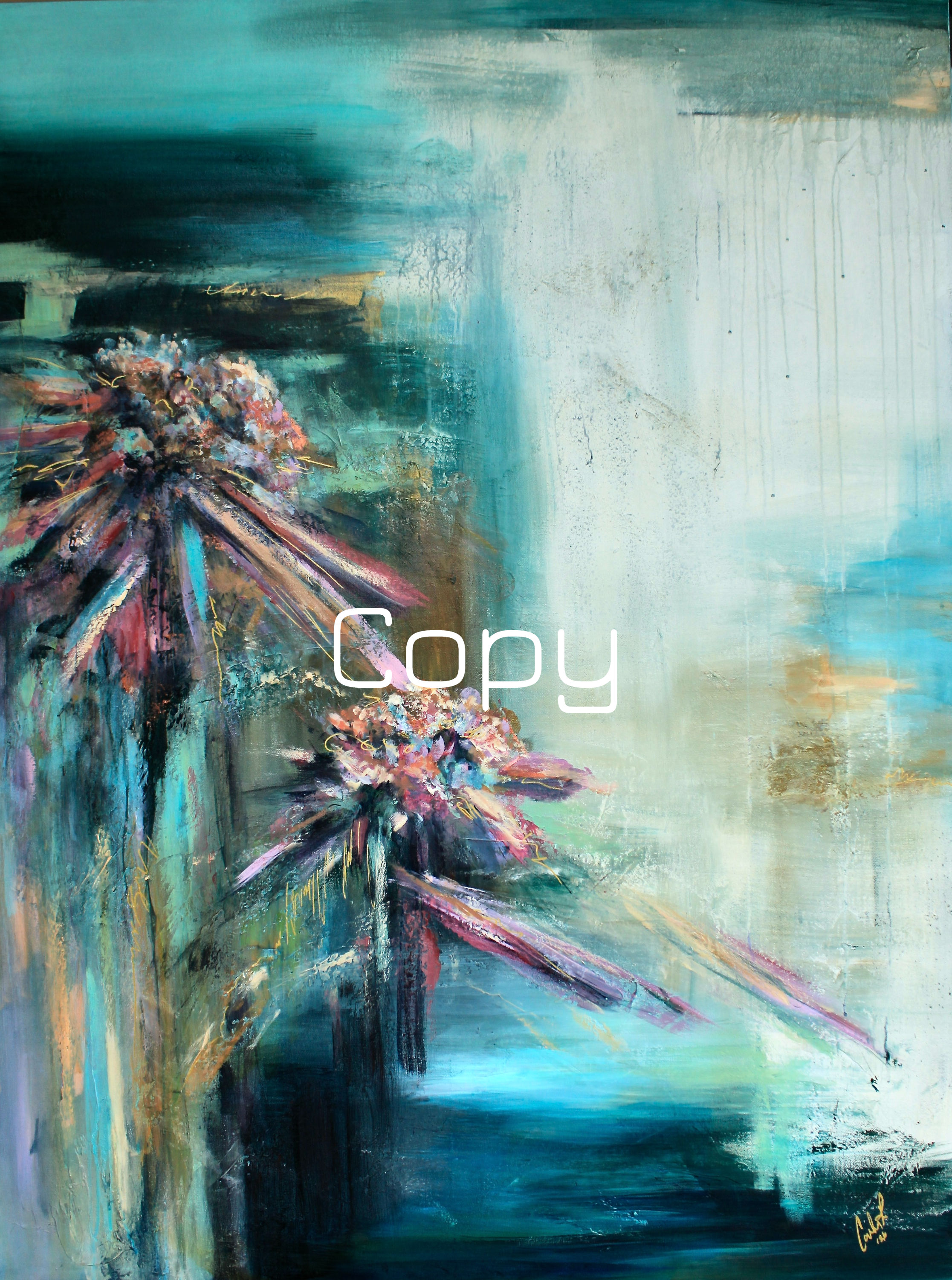 "Releasing Petals" 36' x 48" Custom Artwork- Sold