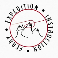 Omni Aeronautica Logo with path of airplane circling mountains and words Ferry Expedition Instruction