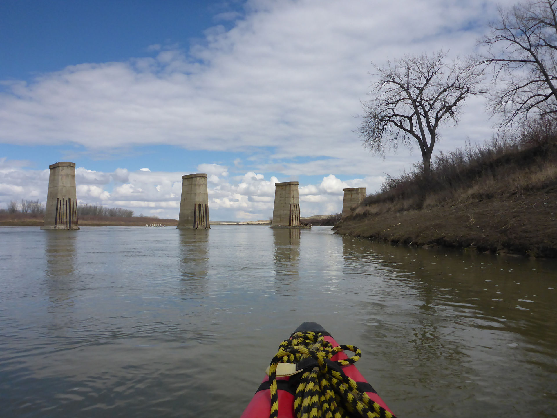 Remains of an old bridge
