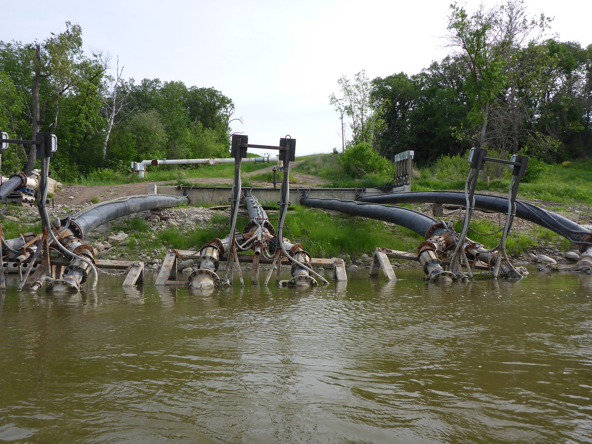 This is a close up of this system of pump