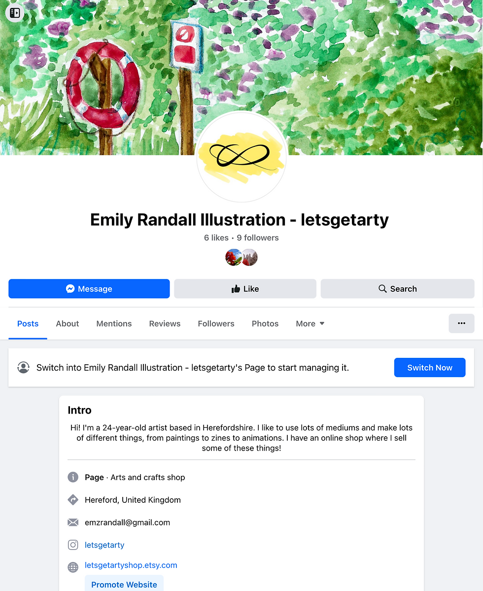 facebook page screenshot