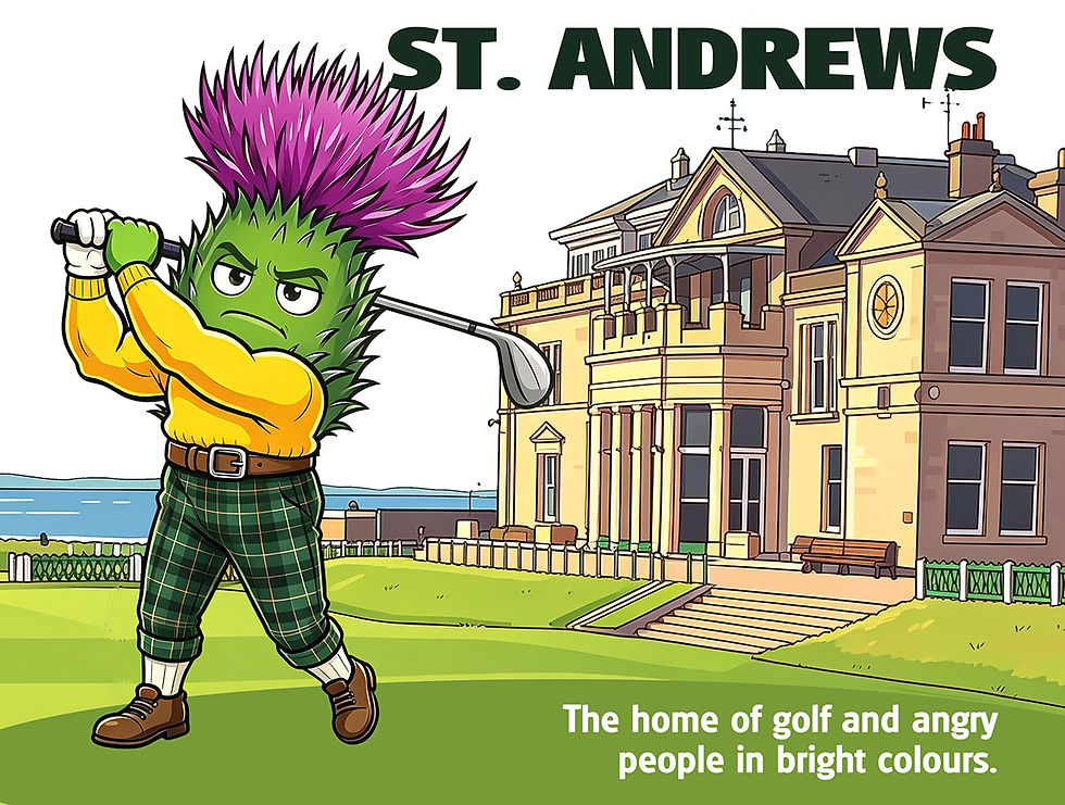 Thumbnail: Murdo frustrated St Andrews T-shirt