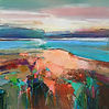 Abstract painting Awakening In The Dunesby mixed media artist Magdalena Morey