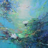 Abstract painting Looking Closer 5by mixed media artist Magdalena Morey