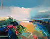 Abstract painting Beneath The Cloudsby mixed media artist Magdalena Morey