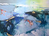 Abstract painting Tiktaalik 1by mixed media artist Magdalena Morey