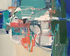 Abstract painting Marina 2 (81x65cm)by mixed media artist Magdalena Morey