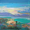 Abstract painting Unexplored 4 (20x20cm)by mixed media artist Magdalena Morey